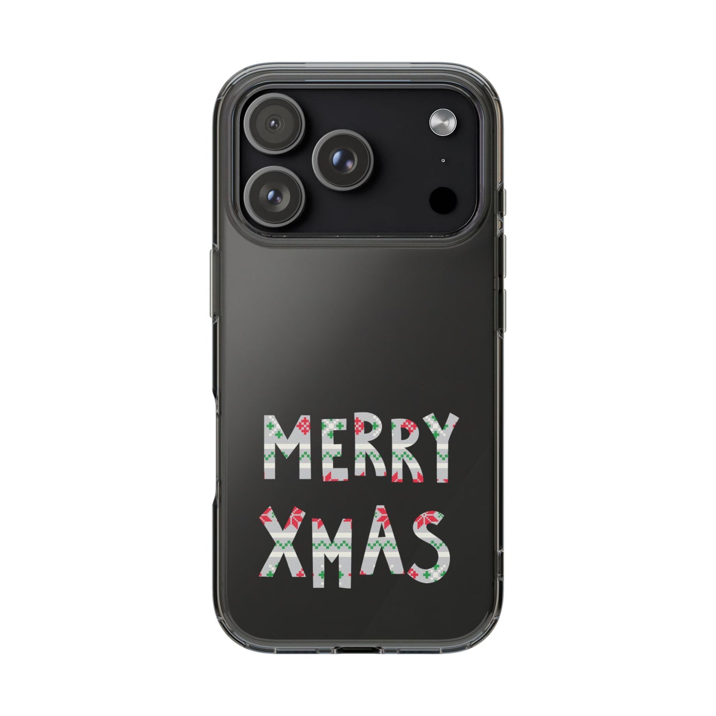 Leeds United "MERRY XMAS" Clear  Impact-Resistant Case: Christmas  Edition