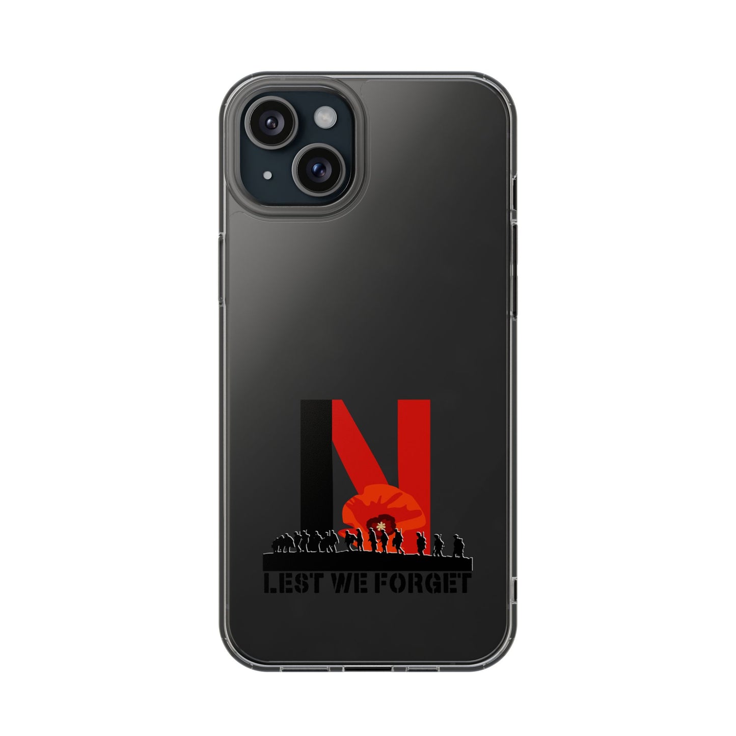 Leeds United “LEST WE FORGET”  Clear Impact-Resistant Case