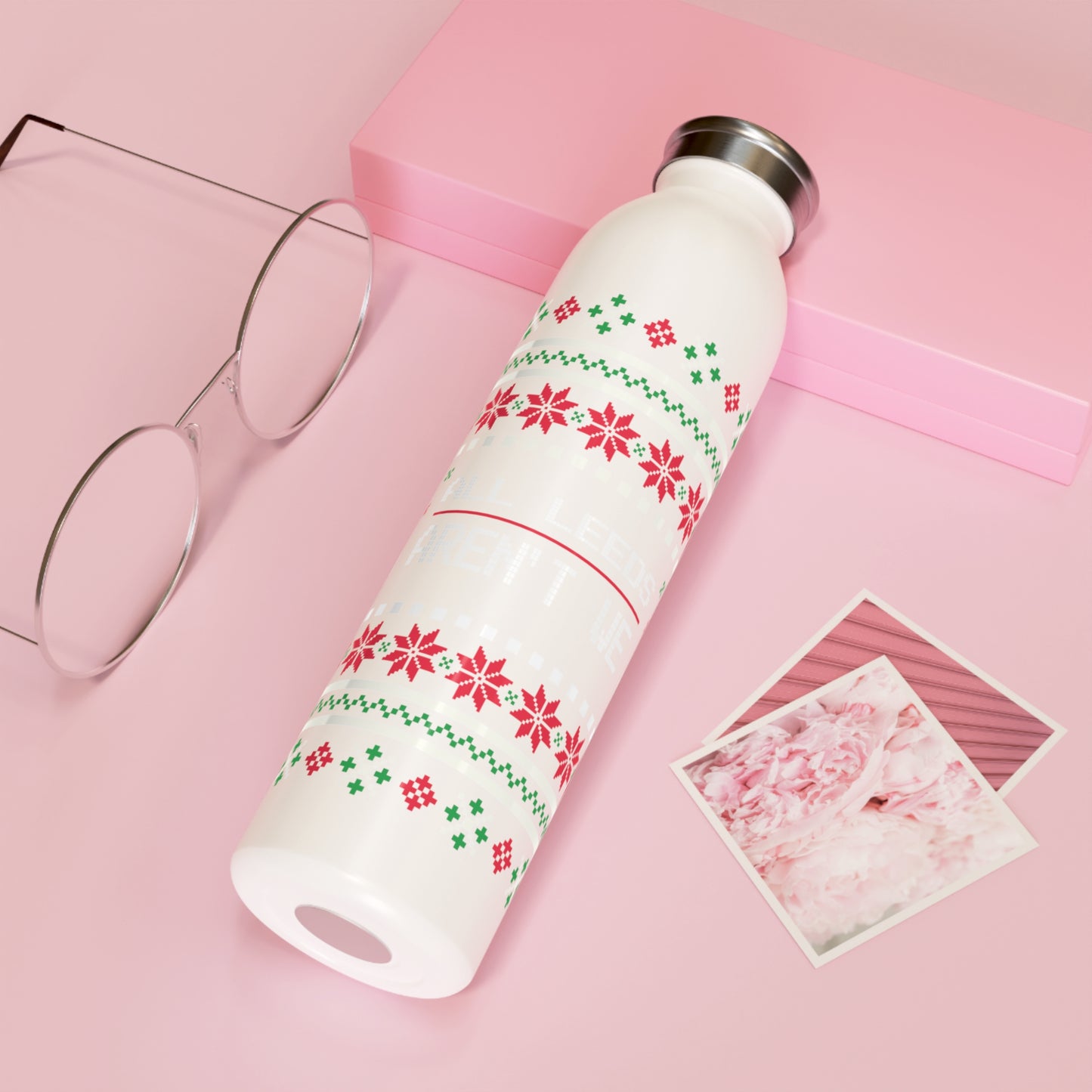 20oz LUFC “ALL LEEDS AREN’T WE”  Christmas Design Slim Stainless  Steel Water Bottle