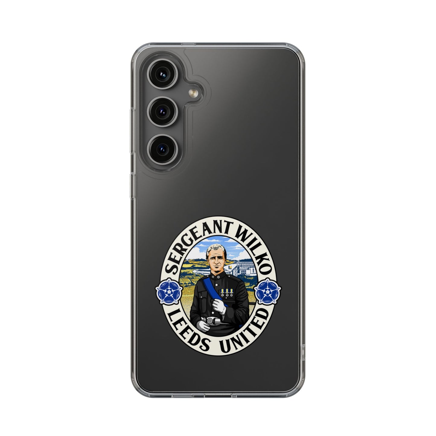 Leeds United “SERGEANT WILKO”  Clear Impact-Resistant Case