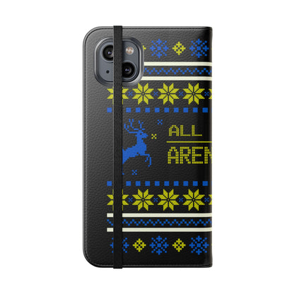 LUFC "All Leeds Aren't We" Flip Case  Phone Wallet: Christmas Edition