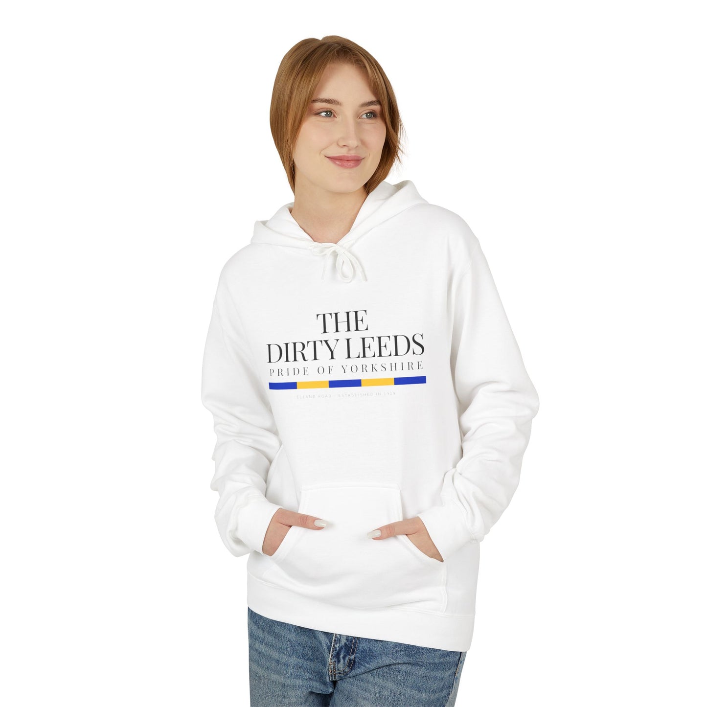 LUFC “The Dirty Leeds: Pride of  Yorkshire” Softstyle Fleece Hoodie - Lufcnews.co.uk