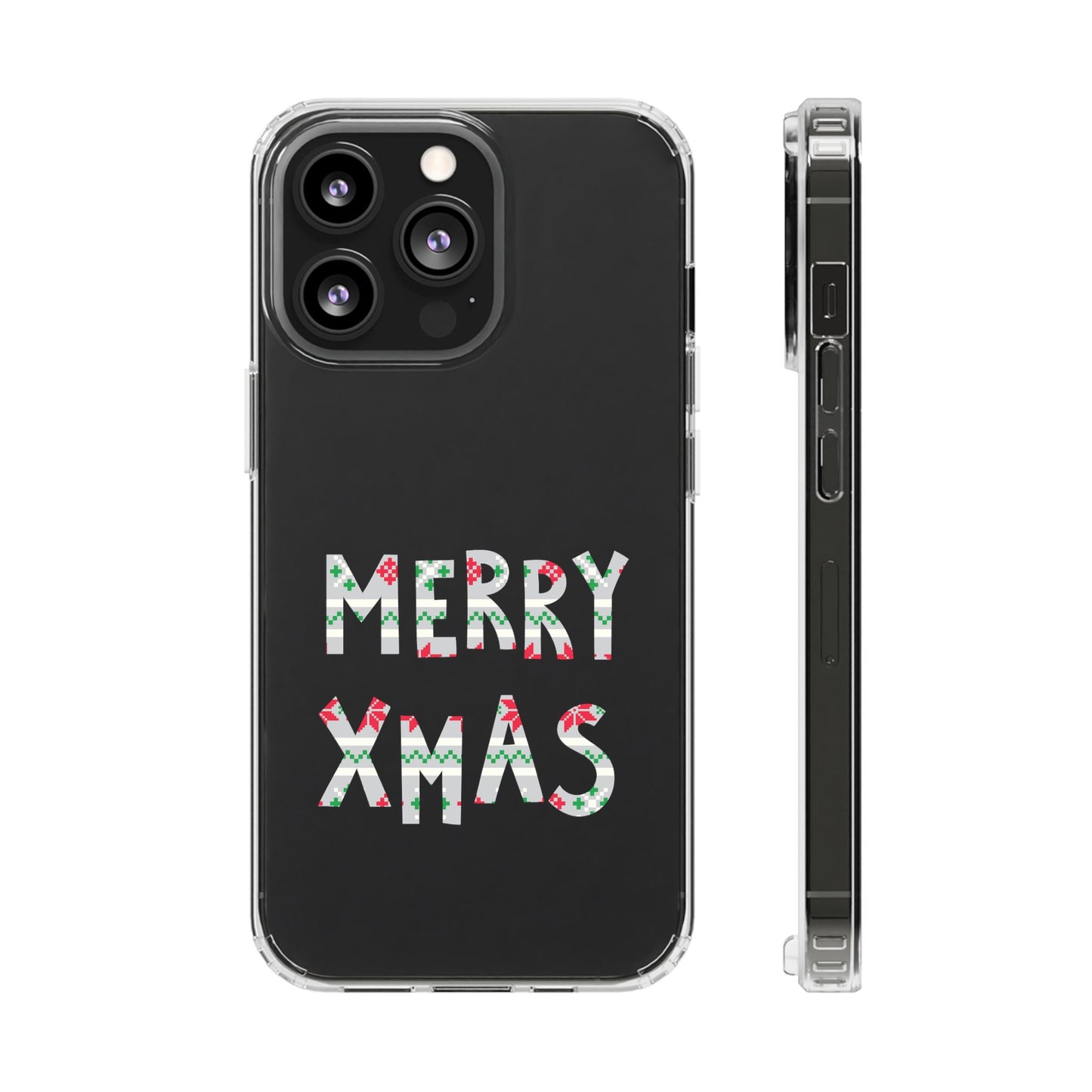 Leeds United "MERRY XMAS" Clear  Impact-Resistant Case: Christmas  Edition