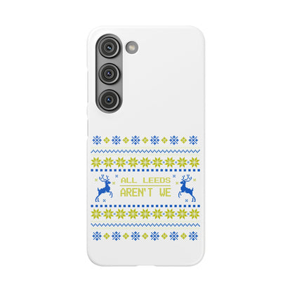 LUFC "All Leeds Aren't We" Blue &  Yellow Emblem Snap Case:  Christmas Edition