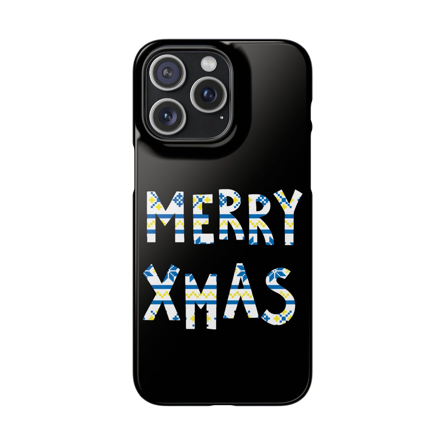 Leeds United "Merry Xmas" Blue &  Yellow Emblem Snap Case:  Christmas Edition