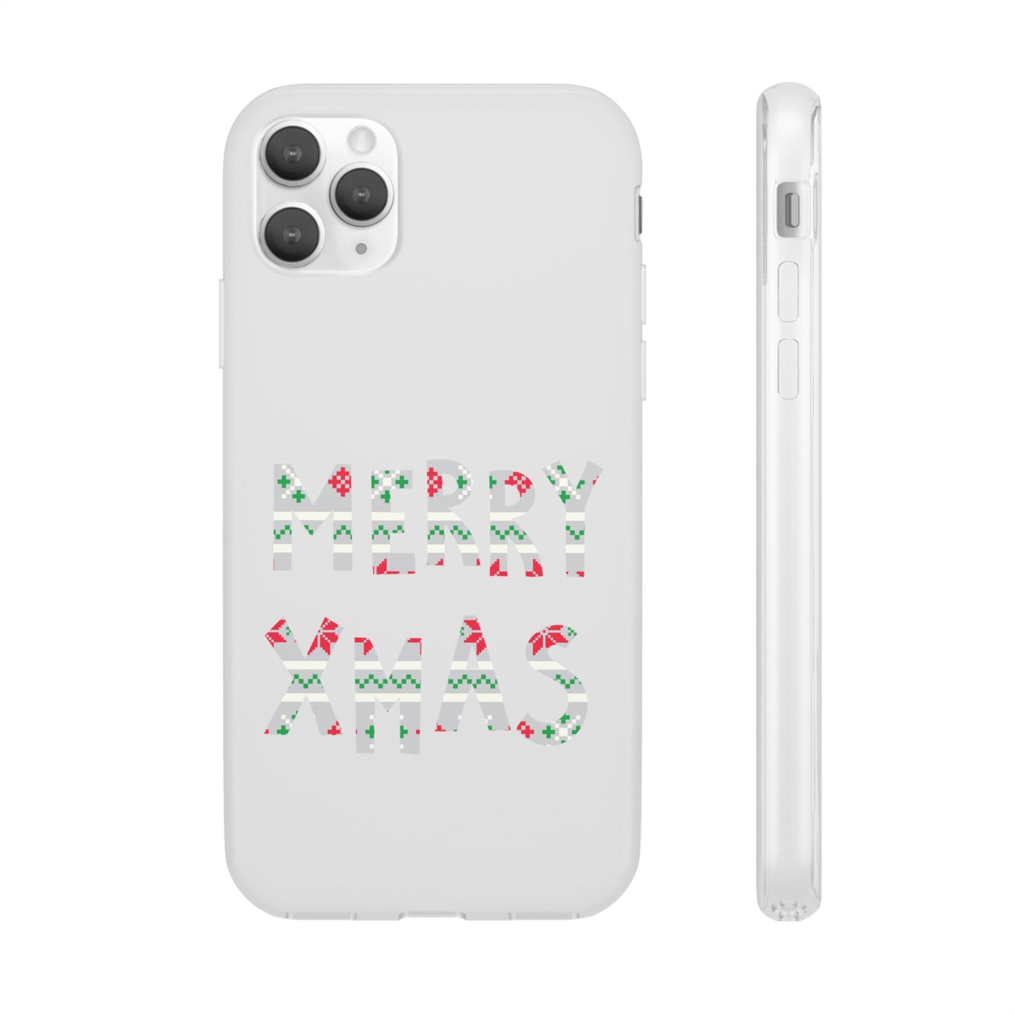 LUFC 'MERRY XMAS' Retro Football  Flexi Case: Christmas Edition