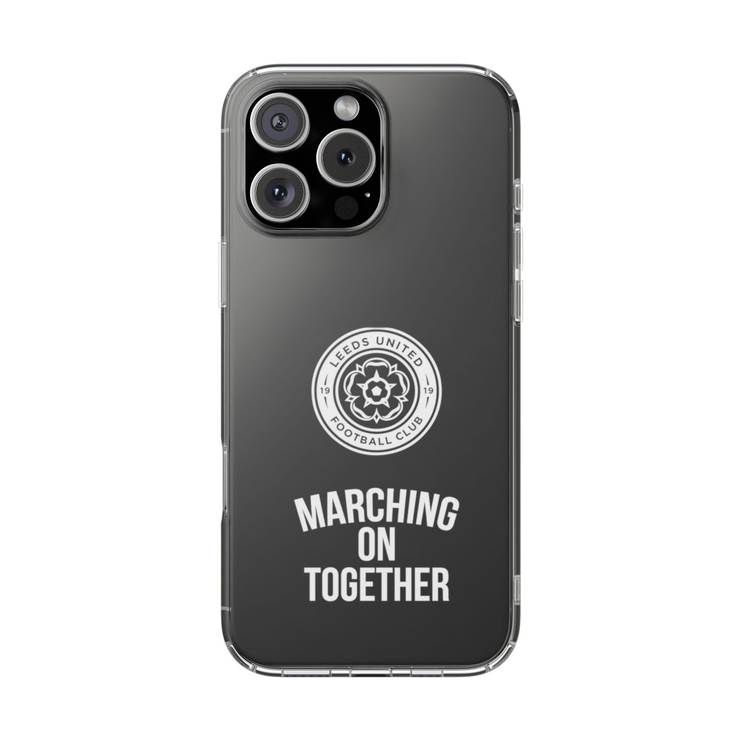 Leeds United “Marching On  Together” Clear Impact-Resistant  Case