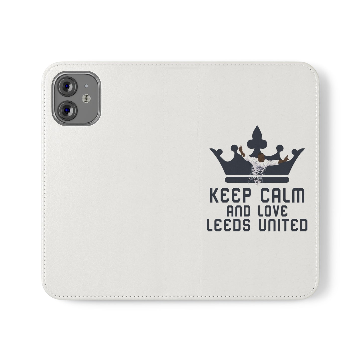 Funda para teléfono con tapa - Mantenga la calma y ame al Leeds United