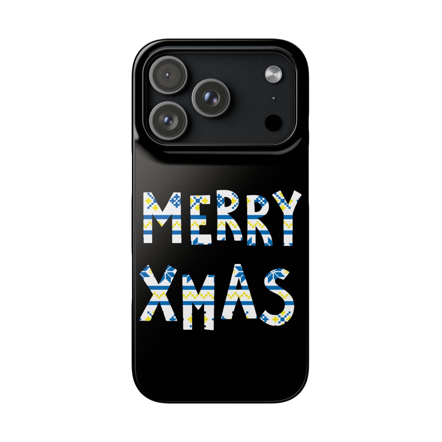 Leeds United "Merry Xmas" Blue &  Yellow Emblem Snap Case:  Christmas Edition