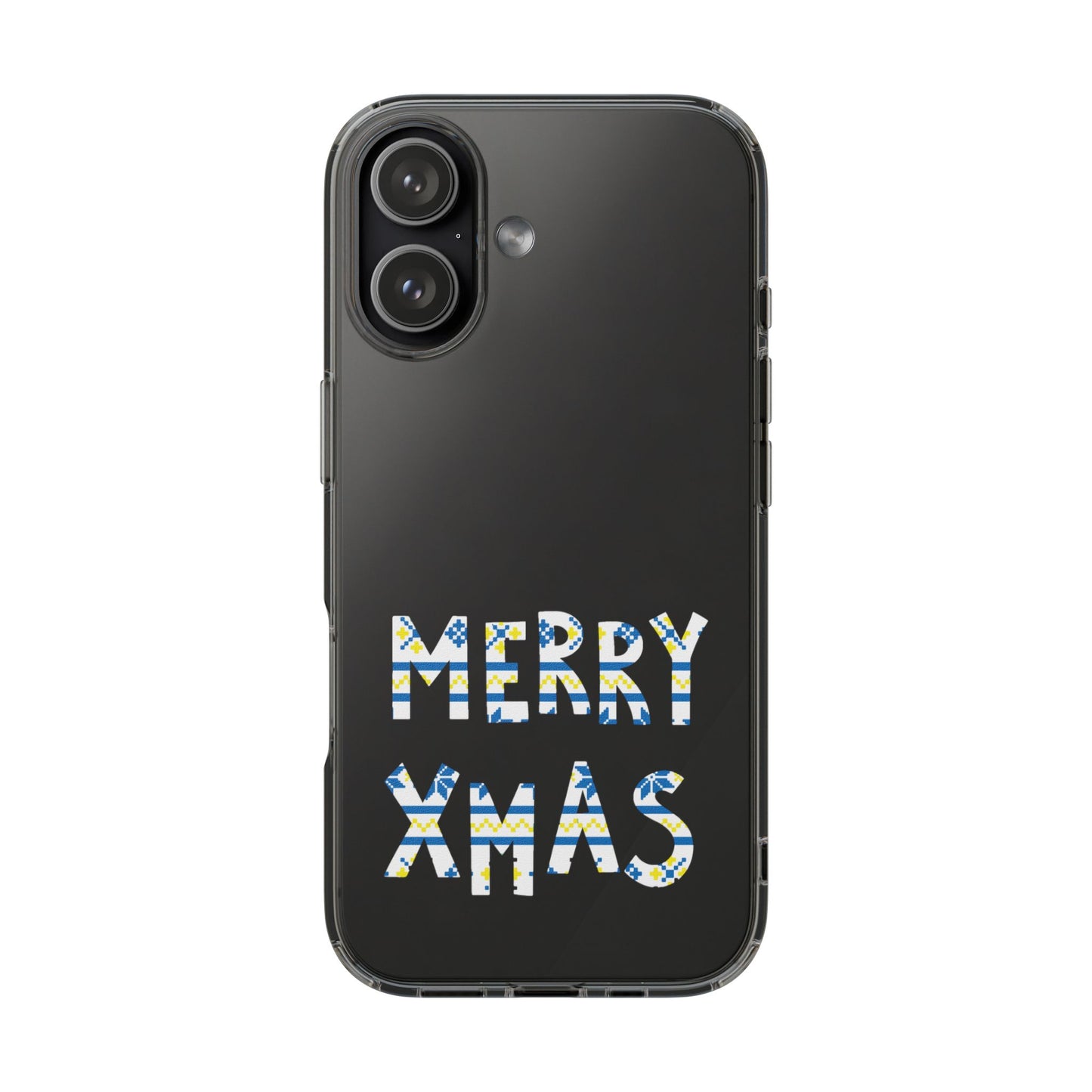 Leeds United "MERRY XMAS" Clear  Impact-Resistant Case: Christmas  Edition