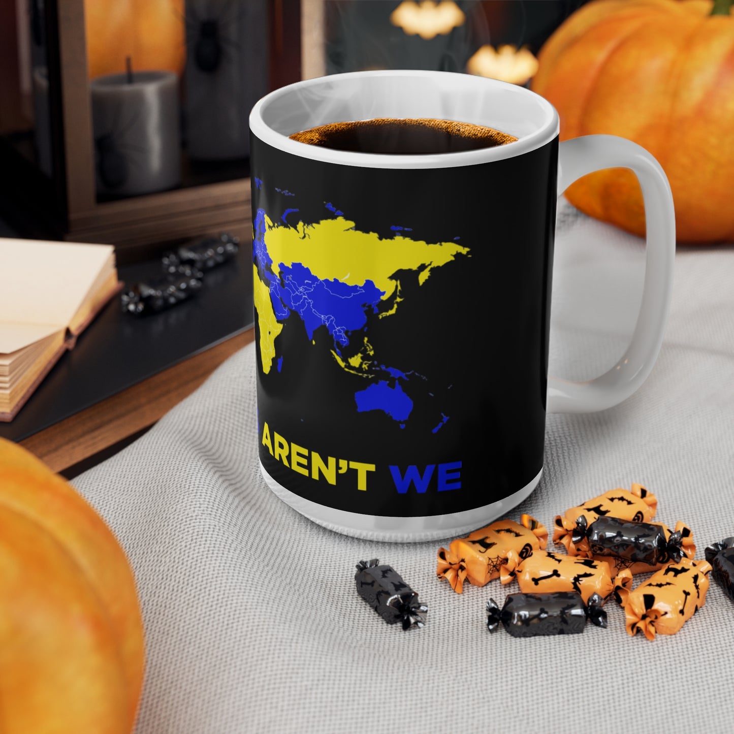 LUFC “All Leeds Aren’t We” World Map  Mug