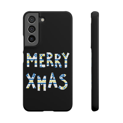 Leeds United "Merry Xmas" Blue &  Yellow Emblem Snap Case:  Christmas Edition
