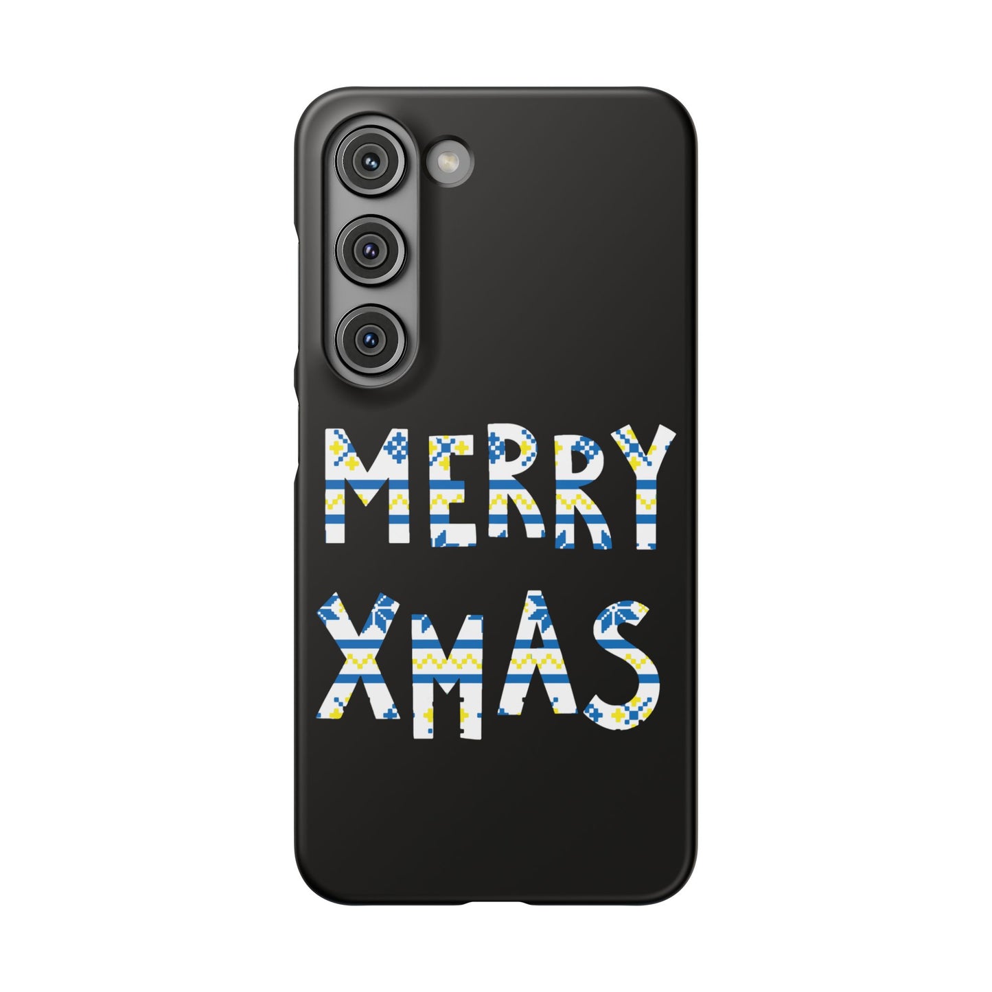 Leeds United "Merry Xmas" Blue &  Yellow Emblem Snap Case:  Christmas Edition