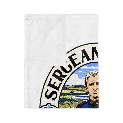 LUFC “Sergeant Wilko” Velveteen  Sports Blanket: Iconic Leeds United  Tribute Design