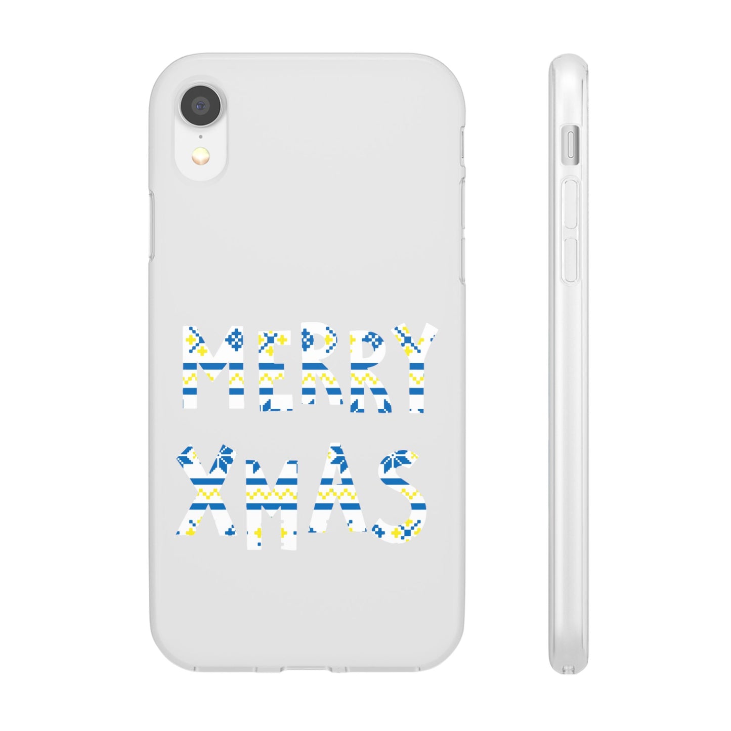 LUFC 'MERRY XMAS' Retro Football  Flexi Case: Christmas Edition