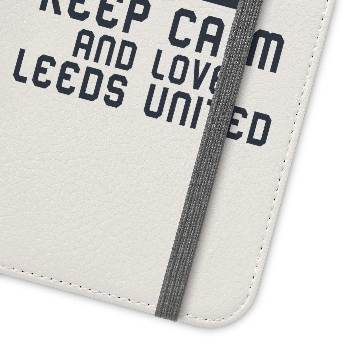 Funda para teléfono con tapa - Mantenga la calma y ame al Leeds United