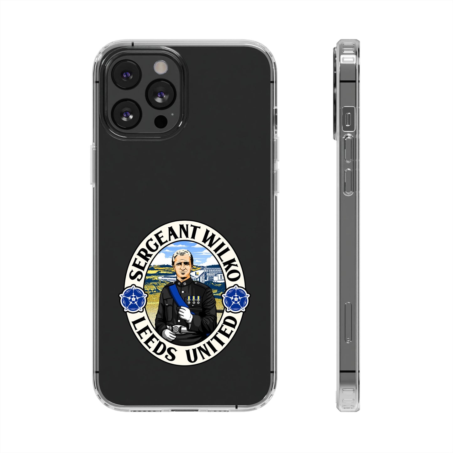 Leeds United “SERGEANT WILKO”  Clear Impact-Resistant Case