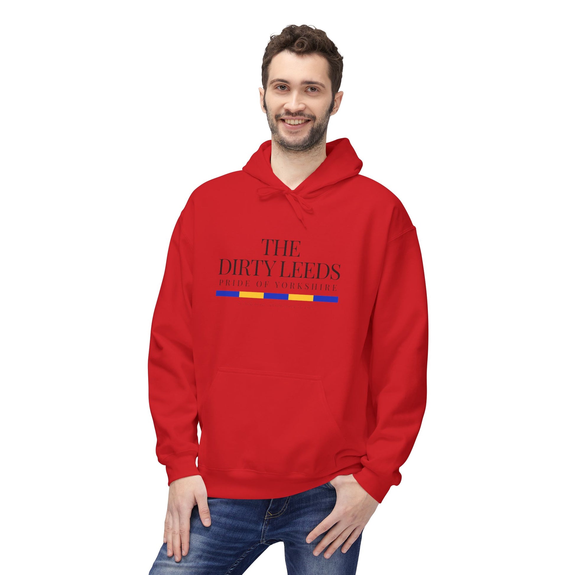 LUFC “The Dirty Leeds: Pride of  Yorkshire” Softstyle Fleece Hoodie - Lufcnews.co.uk