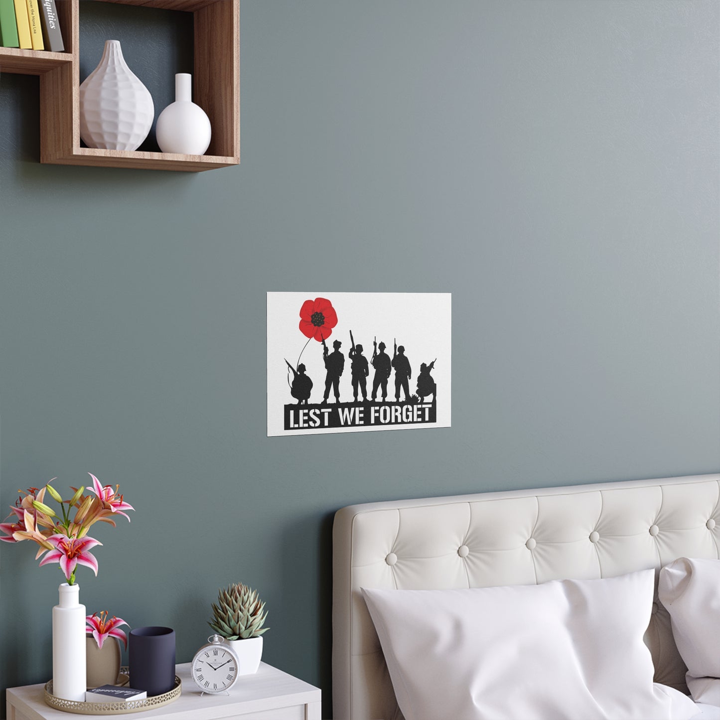 LUFC “Lest We Forget” Silk Poster:  Tribute Leeds United Wall Art