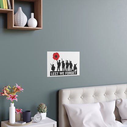 LUFC “Lest We Forget” Silk Poster:  Tribute Leeds United Wall Art