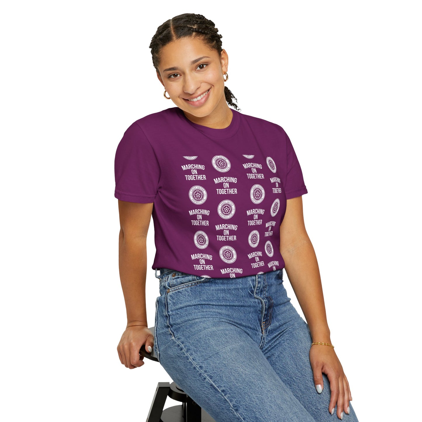 LUFC News Graphic Tee Garment-Dyed Unisex T-Shirt