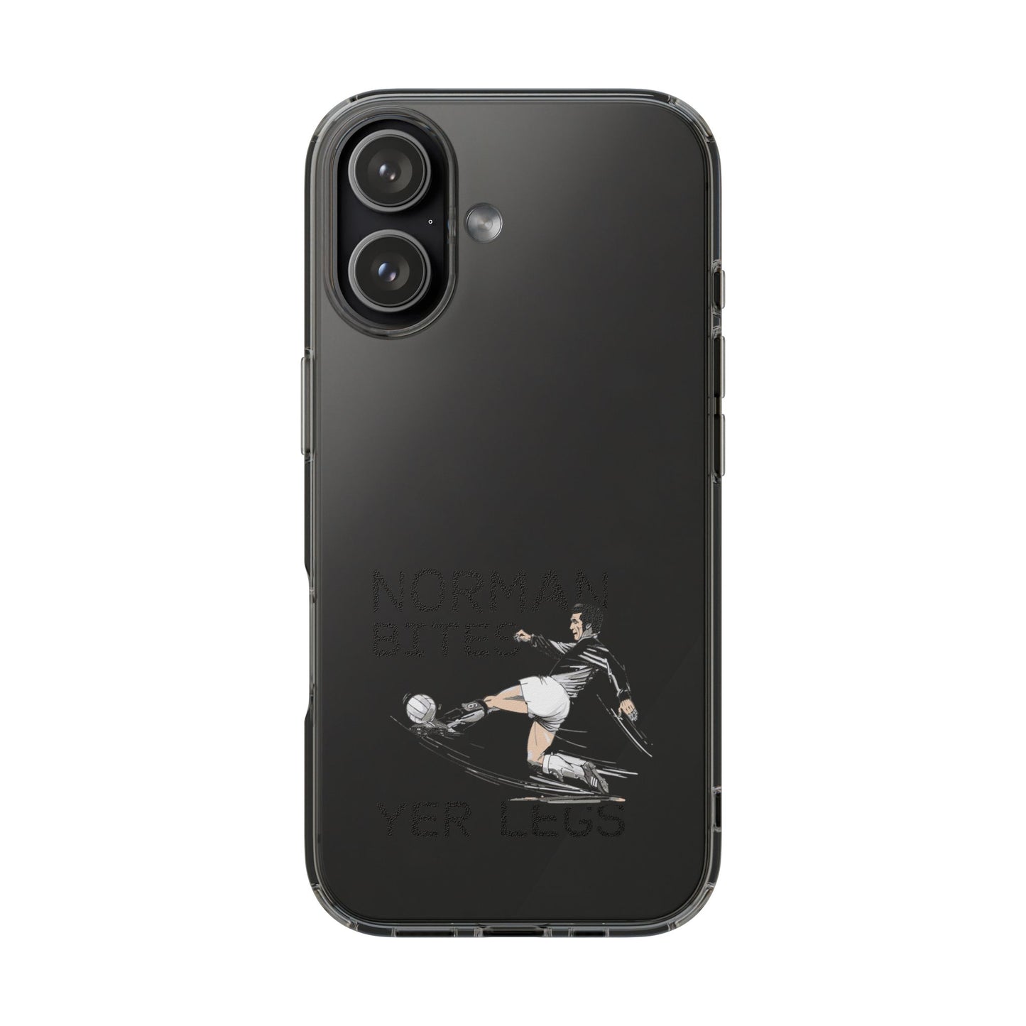 Leeds United Norman Bites 'YER  LEGS' Clear Impact-Resistant Case