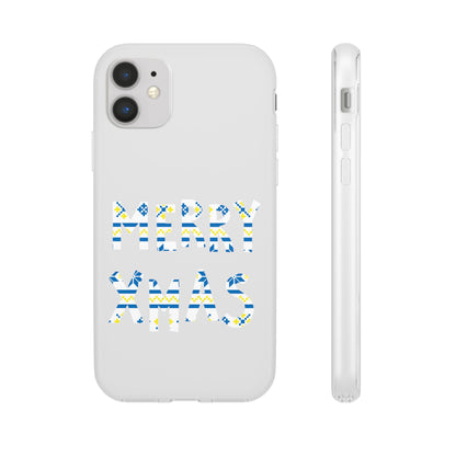 LUFC 'MERRY XMAS' Retro Football  Flexi Case: Christmas Edition