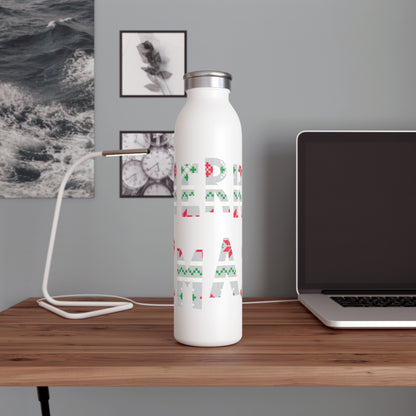 20oz LUFC “Merry Xmas” Christmas  Design Slim Stainless Steel Water  Bottle