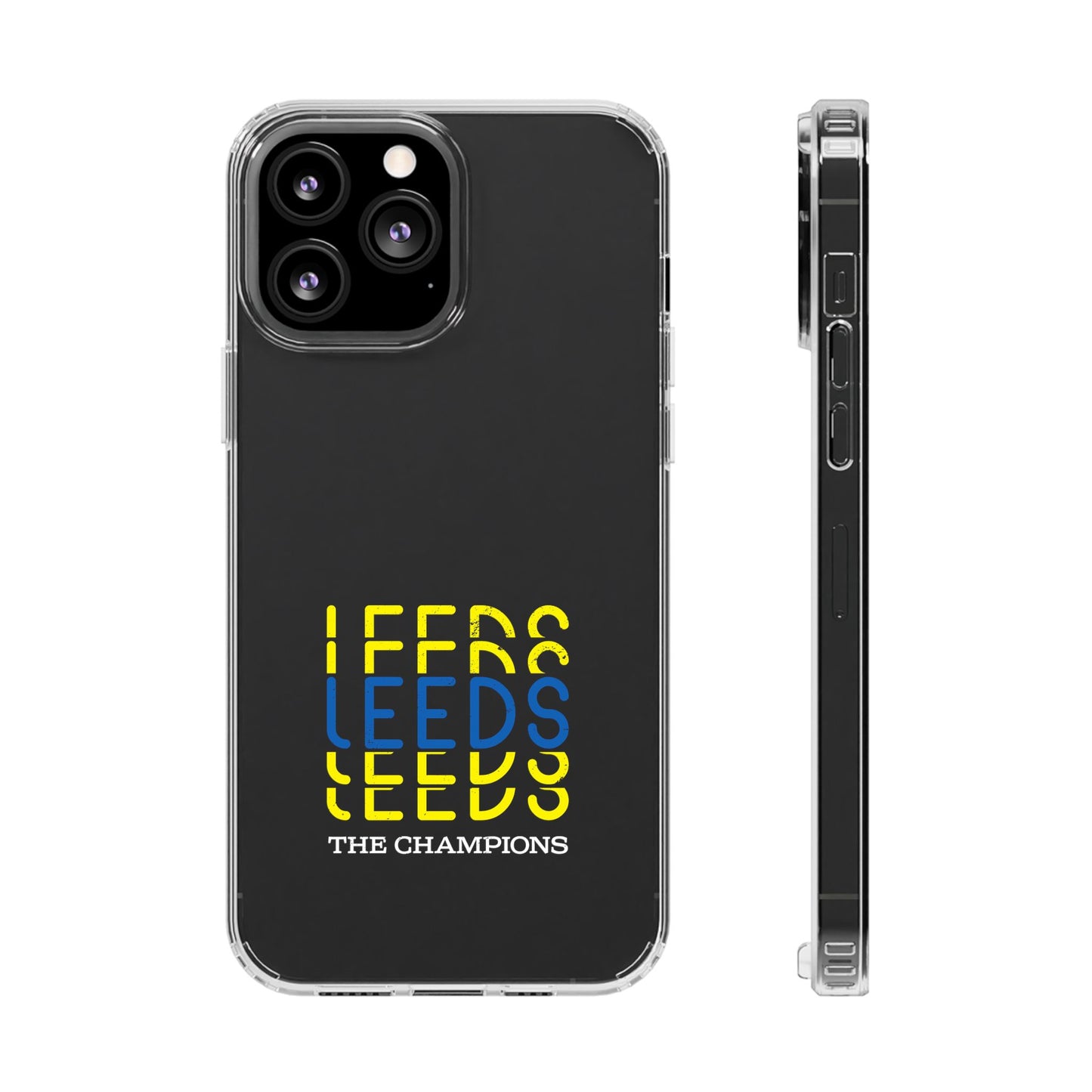 LUFC “LEEDS The Champions” Clear  Impact-Resistant Case
