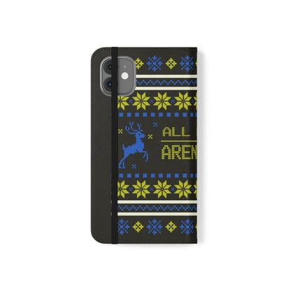 LUFC "All Leeds Aren't We" Flip Case  Phone Wallet: Christmas Edition
