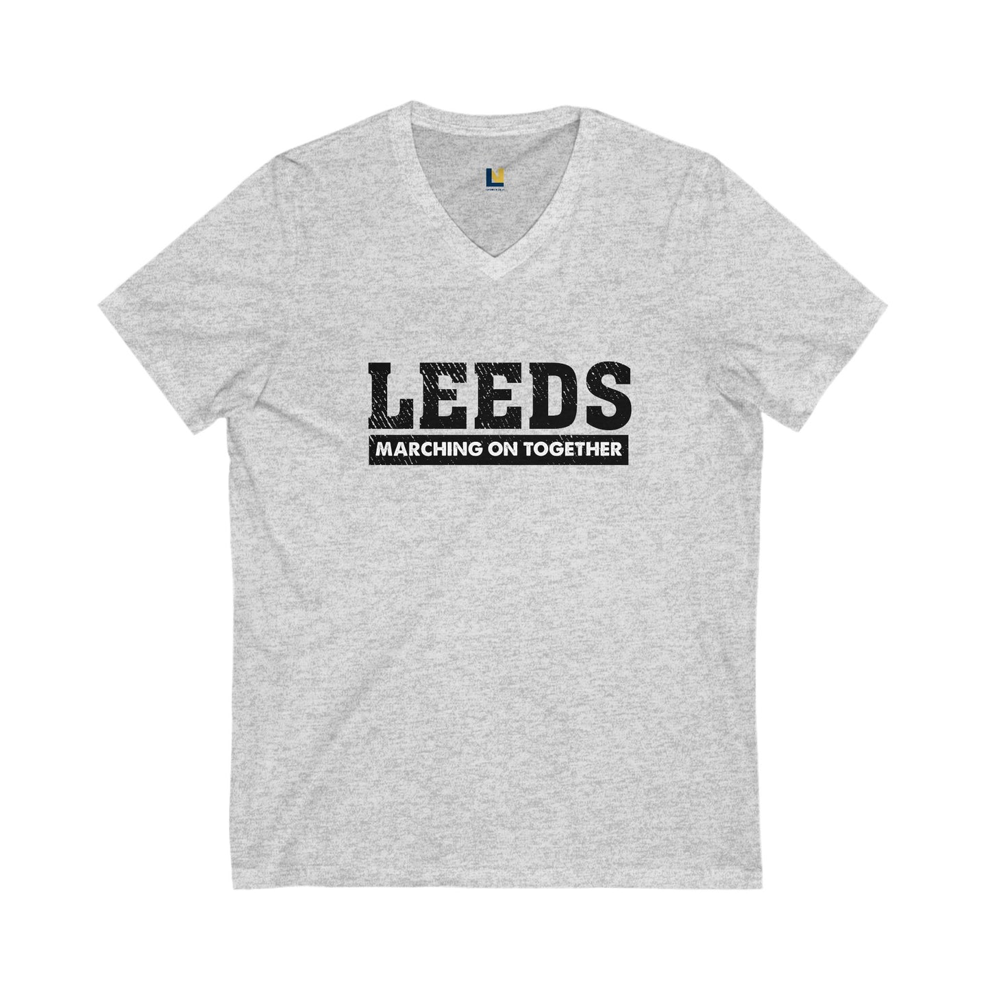 Leeds “Marching On Together”  V-Neck Tee: Unisex Fan Edition