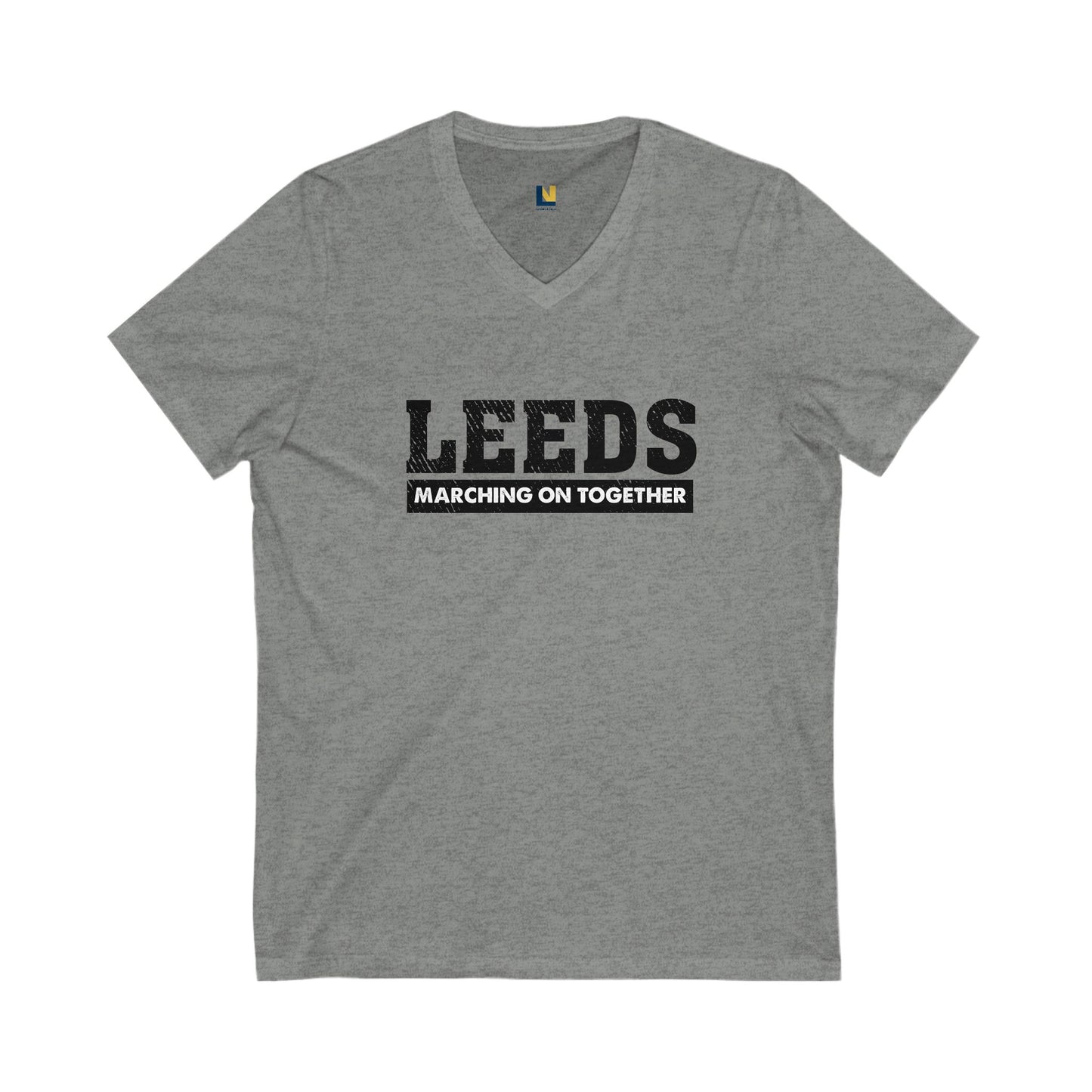 Leeds “Marching On Together”  V-Neck Tee: Unisex Fan Edition