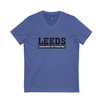 Leeds “Marching On Together”  V-Neck Tee: Unisex Fan Edition