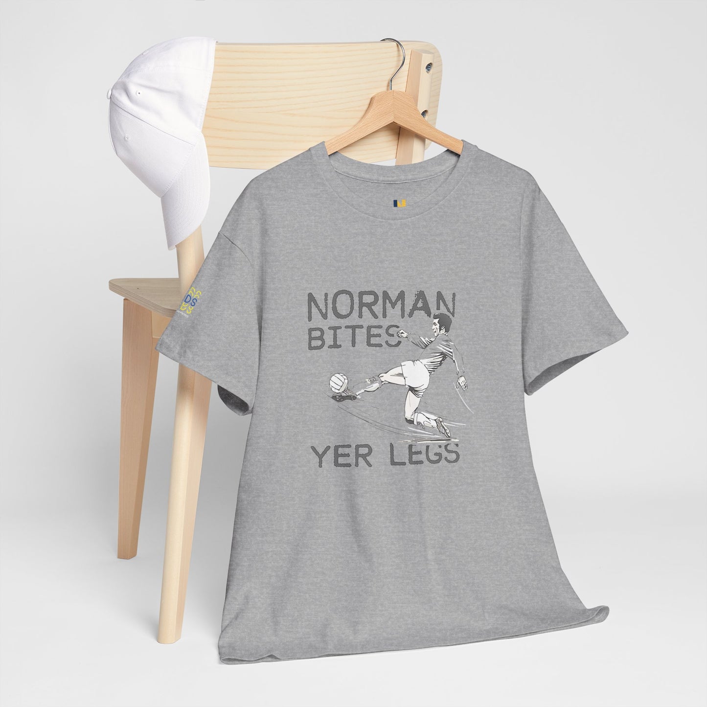 LUFC “Norman Bites Yer Legs” Tee:  Unisex Heavy Cotton Edition