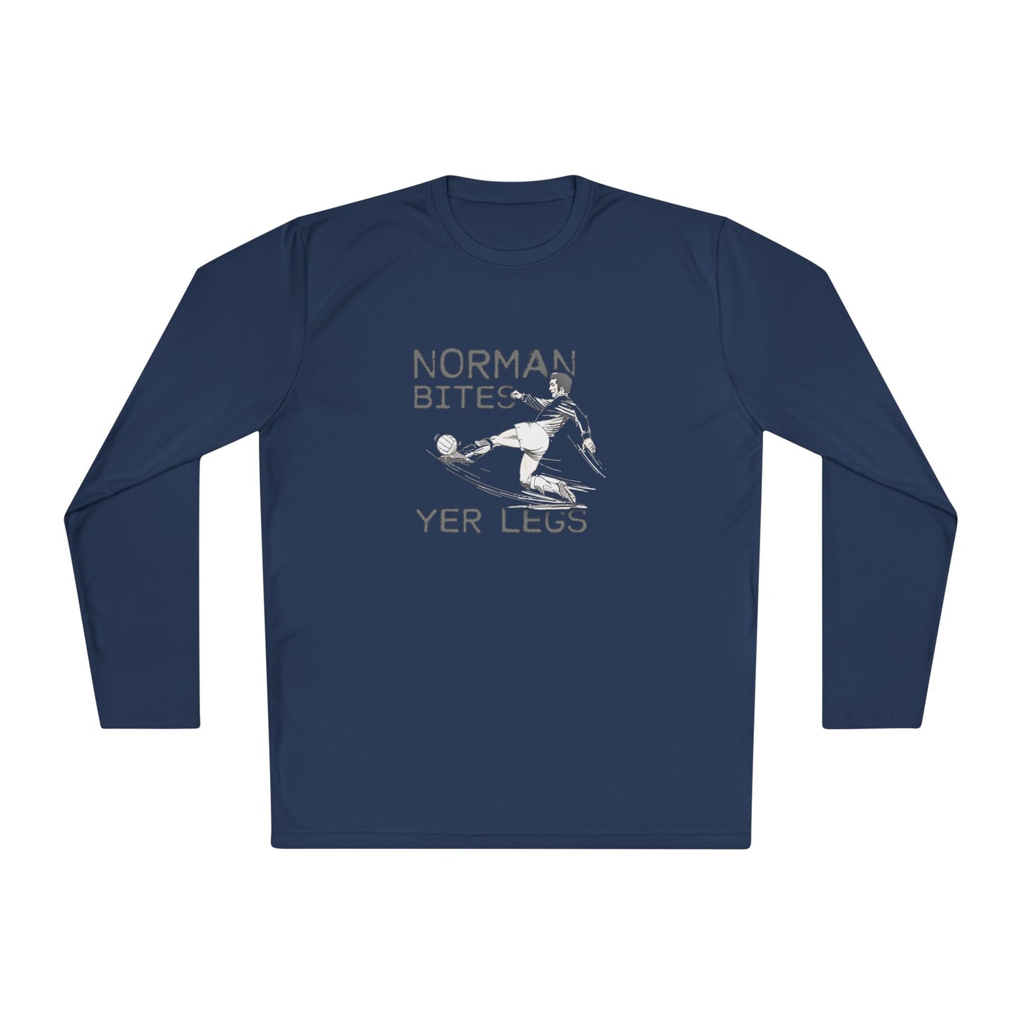 LUFC “Norman Bites Yer Legs” Long Sleeve T-Shirt: Unisex Humor Edition