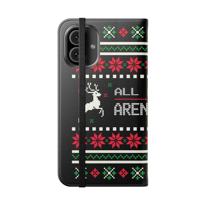 LUFC "All Leeds Aren't We" Flip Case  Phone Wallet: Christmas Edition