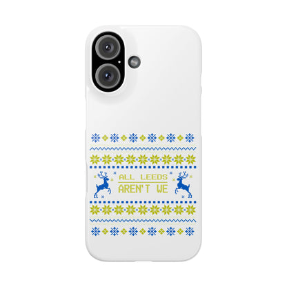 LUFC "All Leeds Aren't We" Blue &  Yellow Emblem Snap Case:  Christmas Edition