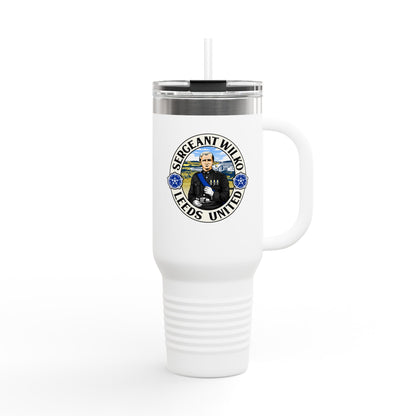 LUFC “Sergeant Wilko” 40oz  Insulated Travel Mug: Leeds United  Tribute Design