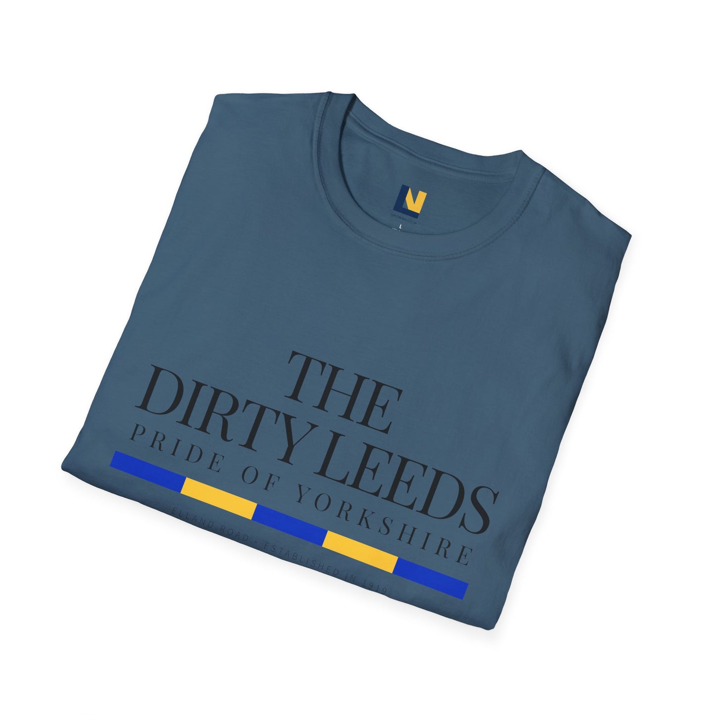 Leeds Pride Tee “The Dirty Leeds: Pride  of Yorkshire” Typography T-Shirt - Lufcnews.co.uk