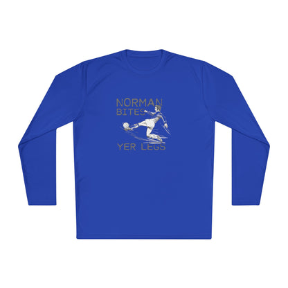 LUFC “Norman Bites Yer Legs” Long Sleeve T-Shirt: Unisex Humor Edition