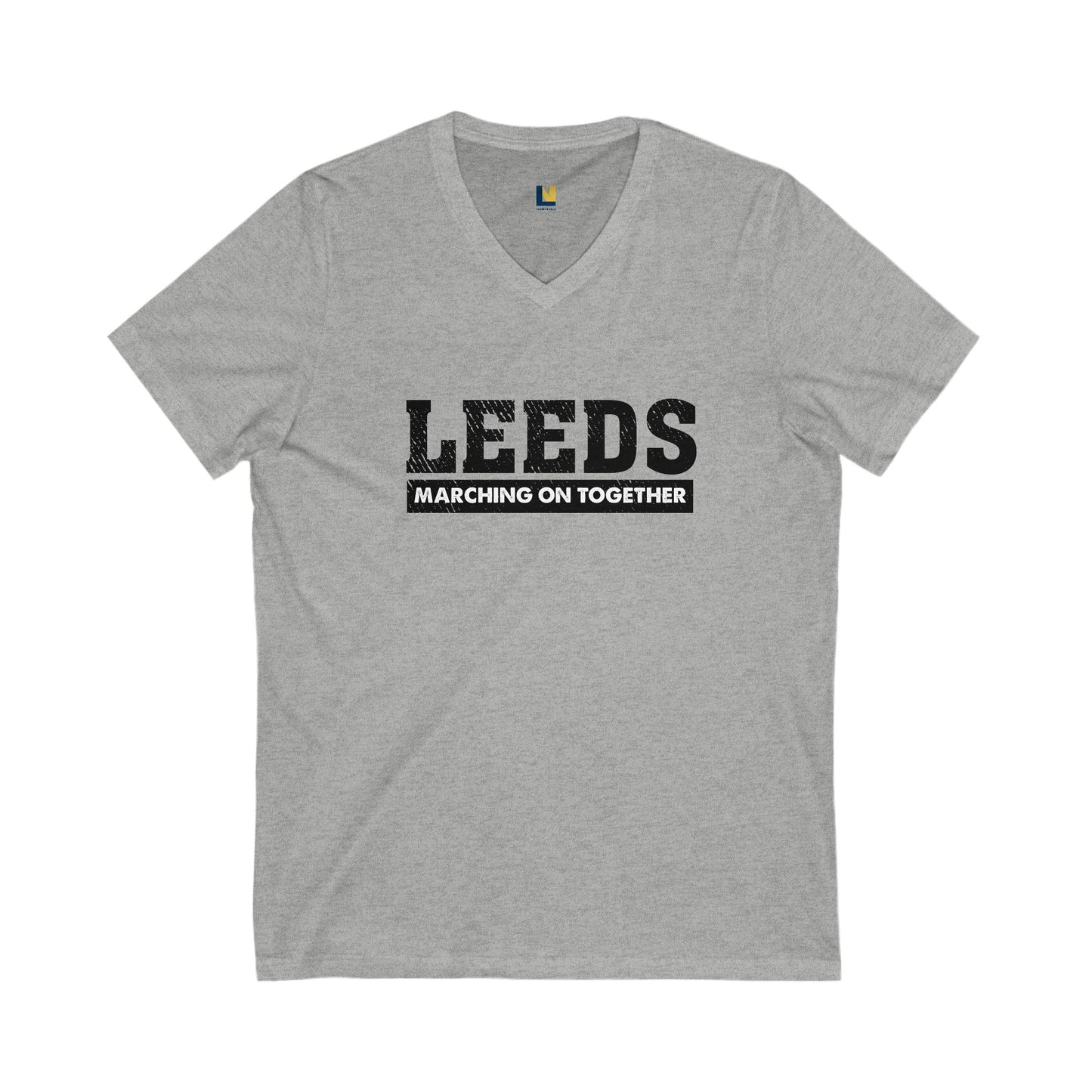 Leeds “Marching On Together”  V-Neck Tee: Unisex Fan Edition