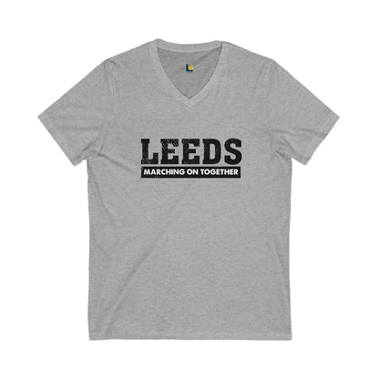 Leeds “Marching On Together”  V-Neck Tee: Unisex Fan Edition