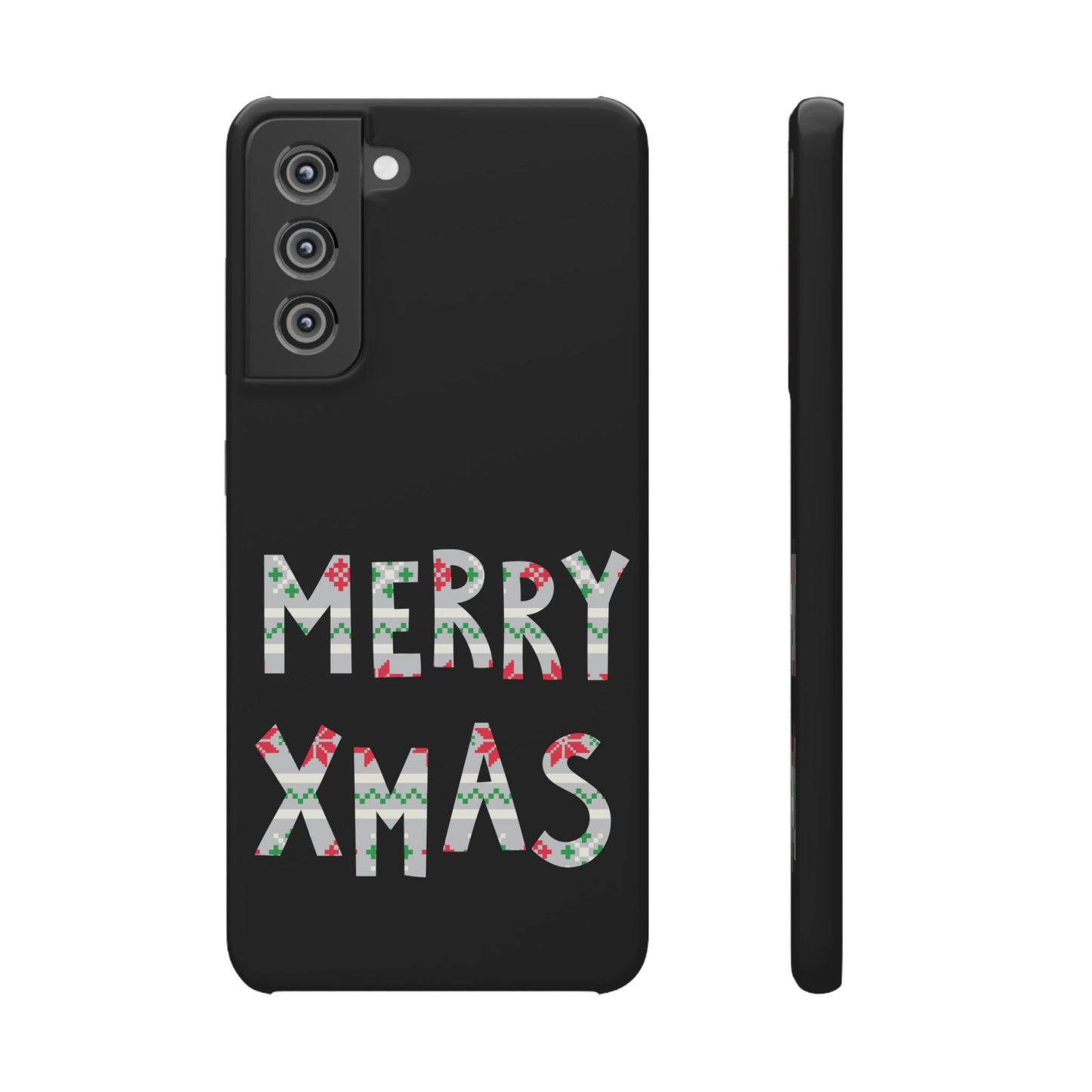 Leeds United "Merry Xmas" Red &  Green Emblem Snap Case: Christmas  Edition