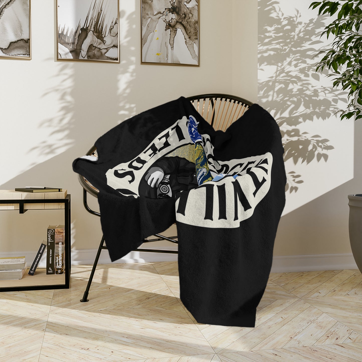 LUFC “Sergeant Wilko” Velveteen  Sports Blanket: Iconic Leeds United  Tribute Design