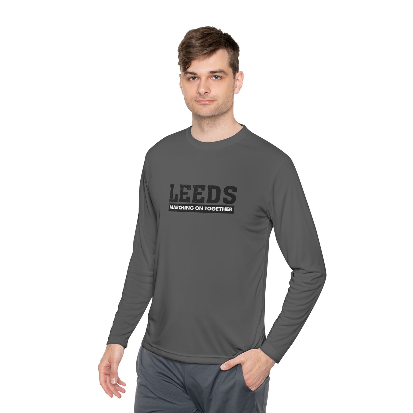 Leeds “Marching On Together” Long Sleeve T-Shirt: Unisex Fit