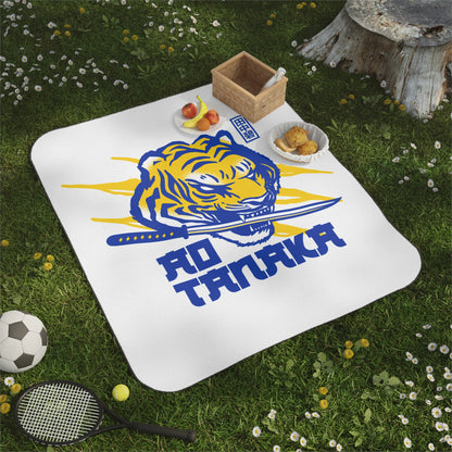 LUFC “Ao Tanaka” Picnic Blanket:  Vibrant Leeds United Player Design