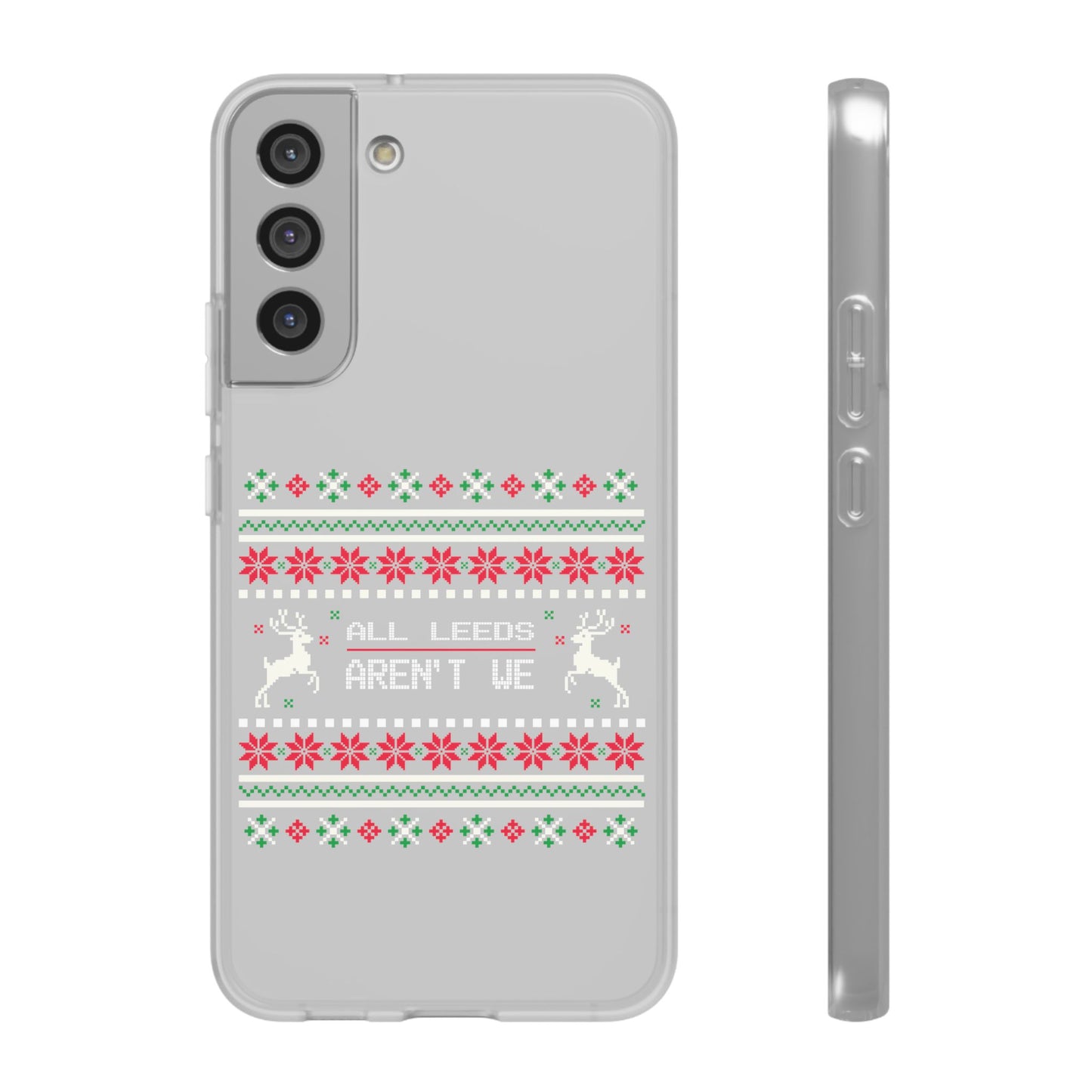 LUFC 'All Leeds Aren’t We' Retro  Football Flexi Case: Christmas  Edition