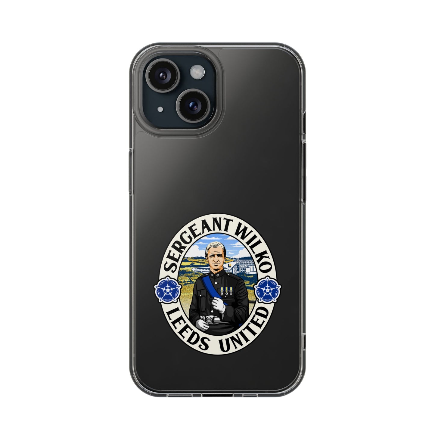 Leeds United “SERGEANT WILKO”  Clear Impact-Resistant Case