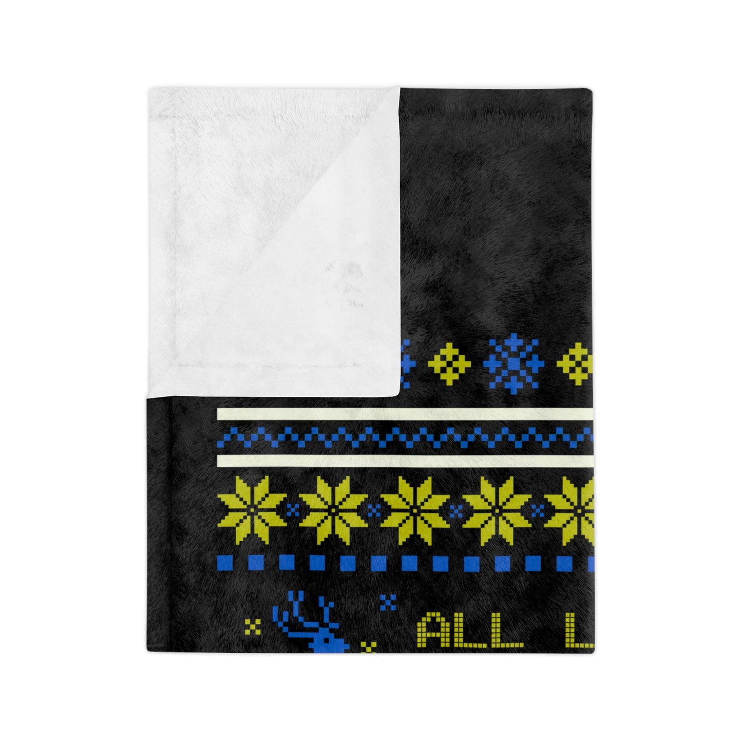 LUFC Christmas Velveteen Sports Blanket “ALL LEEDS AREN’T WE” Christmas Edition