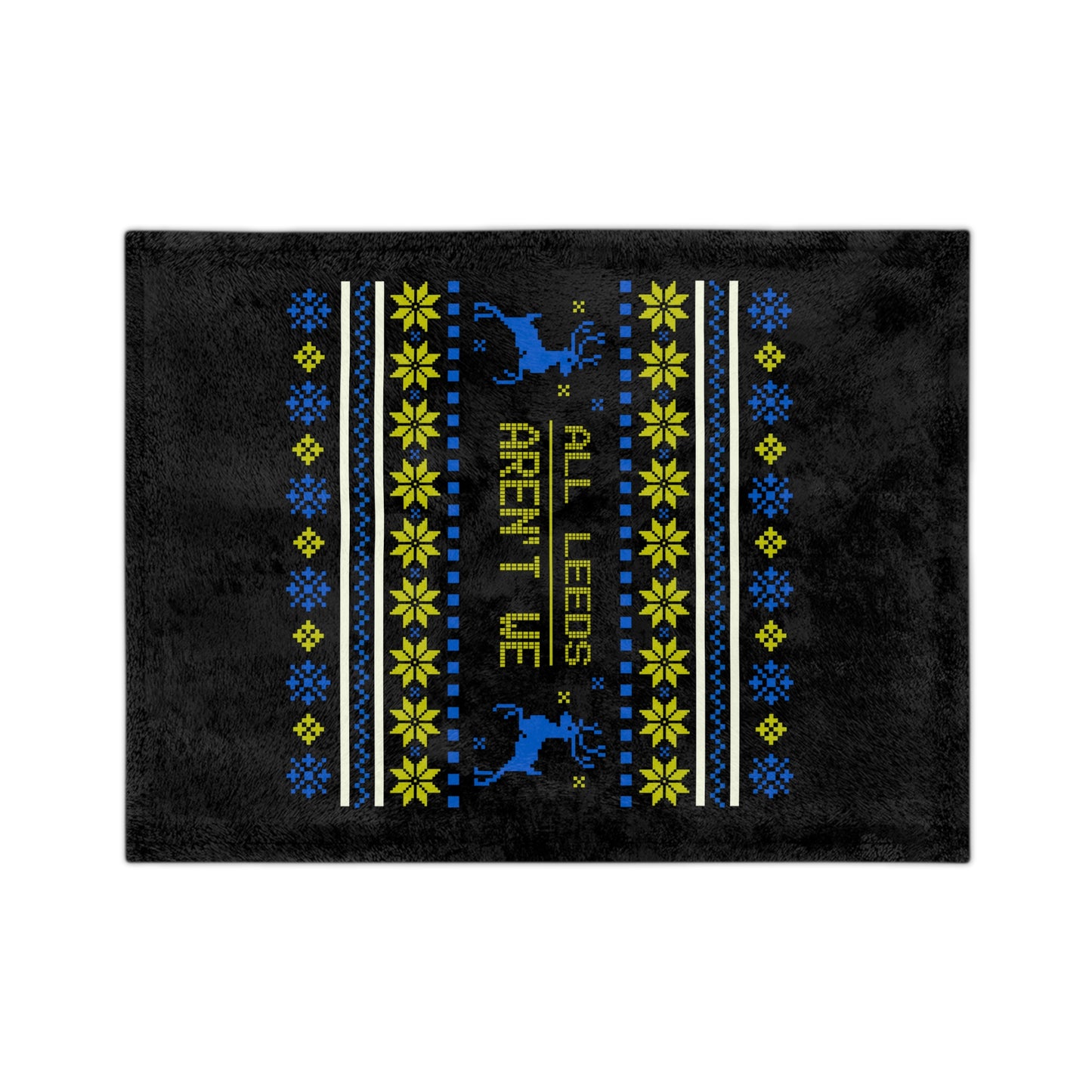 LUFC Christmas Velveteen Sports Blanket “ALL LEEDS AREN’T WE” Christmas Edition